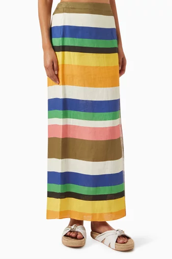 Nicola Maxi Skirt in Linen
