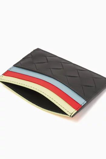 Credit Card Case in Intrecciato Leather