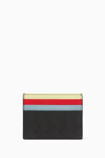 Credit Card Case in Intrecciato Leather