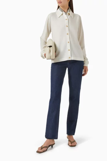 Button-up Cardigan Shirt in Cashmere