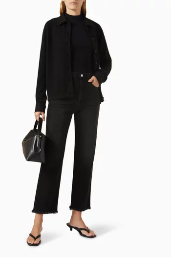 Asymmetric Knit Top in Viscose Blend