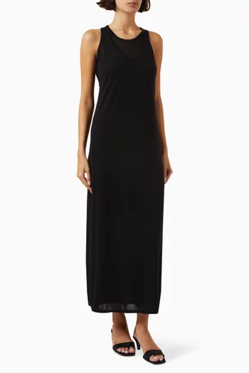 Layered Tank Dress in Lyocell-cashmere Knit