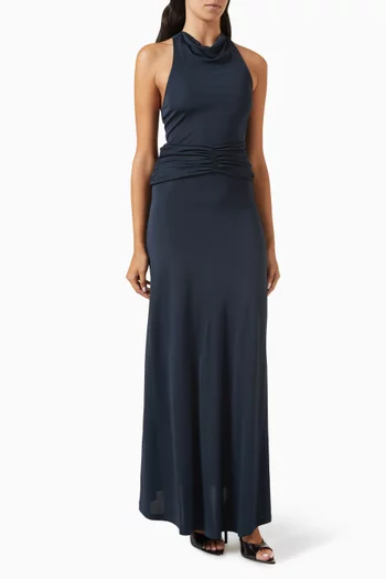 The Bobby Open-back Maxi Dress in Viscose