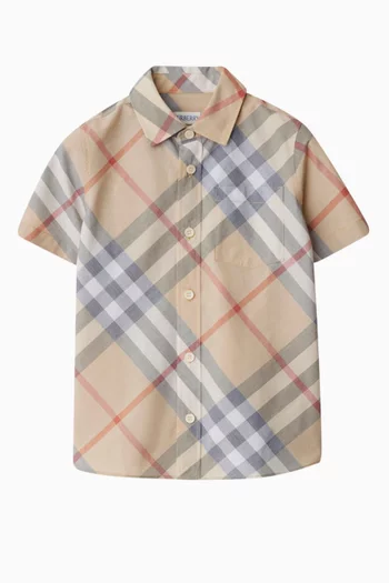 Owen Check-print Shirt in Cotton