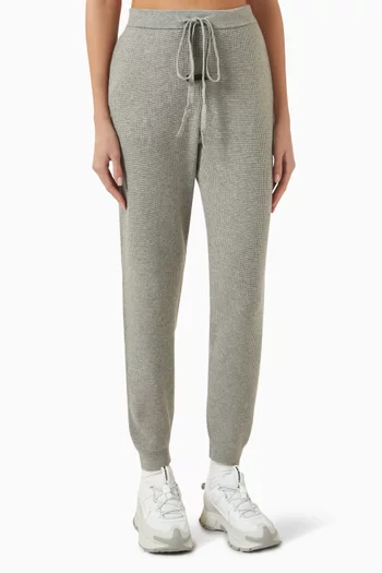 Drawstring Sweatpants in Waffle Knit