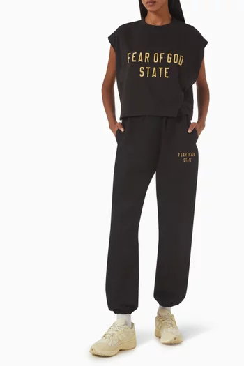 Crop Muscle T-shirt in Tri-blend Jersey