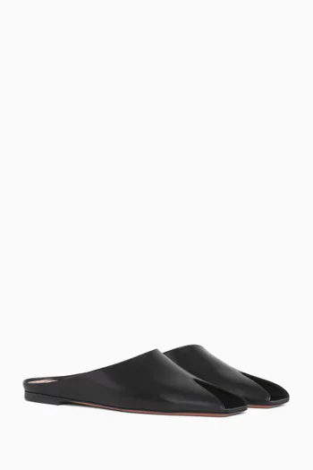 Open Mules in Leather