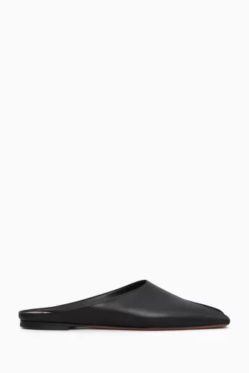 Open Mules in Leather