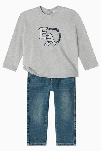 Logo Waistband Jeans in Denim