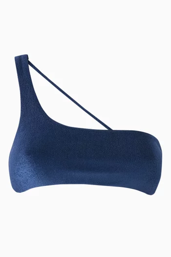 Apex One-shoulder Bikini Top in Stretch Nylon