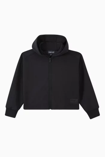 Logo Patch Hoodie in Modal-blend