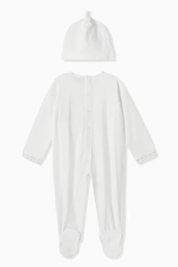 Eagle Jumpsuit & Beanie Set in Cotton