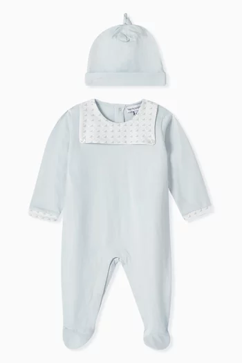 Eagle Jumpsuit & Beanie Set in Cotton