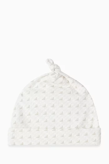 All-over Micro-eagle Logo Beanie