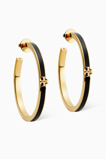 Kira Hoop Earrings in 18kt Gold-plated Brass