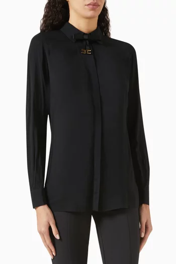 Bow Top in Stretch Georgette