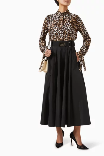 Leopard-print Shirt in Georgette
