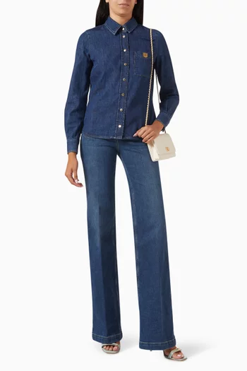 Patch-pocket Shirt in Denim