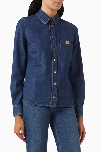 Patch-pocket Shirt in Denim