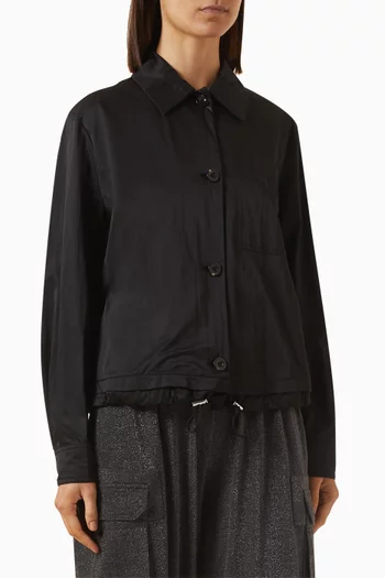 Mondial Drawstring Jacket in Satin