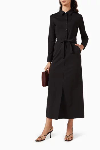 Kali Belted Midi Dress in Viscose Blend
