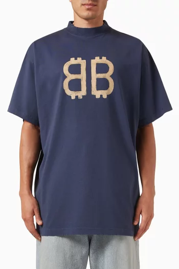 Crypto Oversized T-shirt in Vintage-jersey