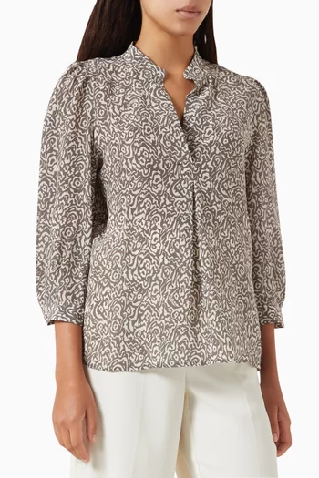 Favella Printed Shirt in Silk