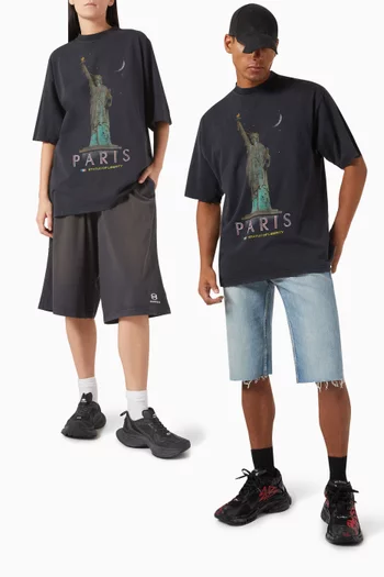 Unisex Paris Liberty Medium Fit T-shirt in Cotton