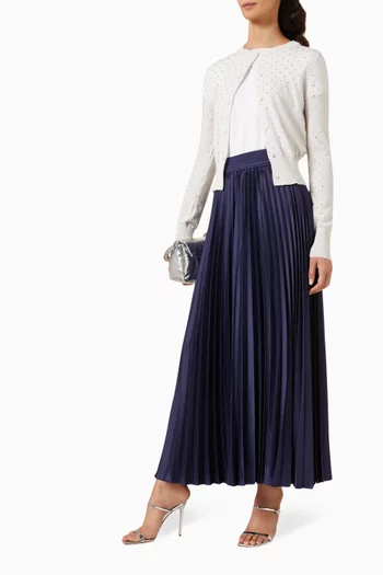 Embellished Knit Cardigan in Virgin Wool