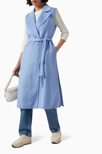 Mano Sleeveless Coat in Wool Blend