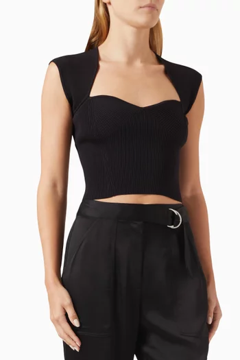 Abia Crop T-shirt in Rayon Blend