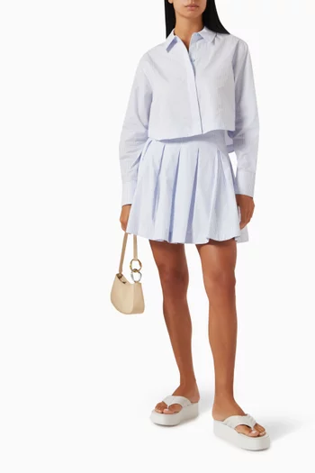 Callas Pleated Mini Dress in Cotton
