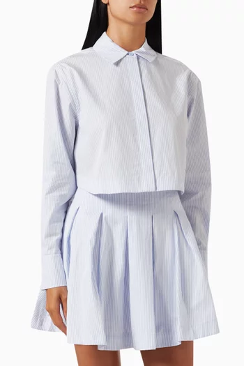 Callas Pleated Mini Dress in Cotton