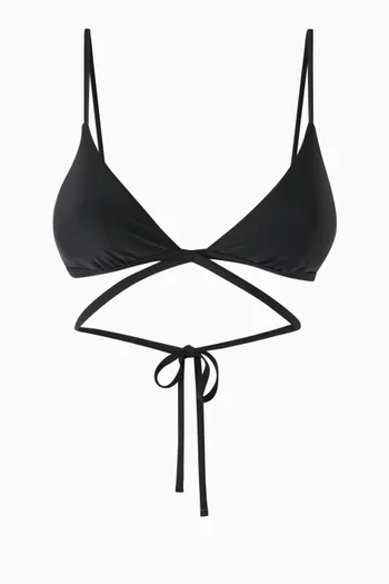 Harlen Tie-up Bikini Top in Stretch Nylon