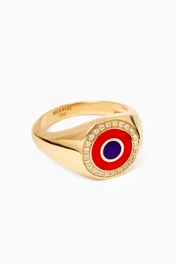 Crazy Eye Ring in 18kt Yellow Gold