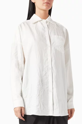 Bianca Crinkled Shirt in Linen Blend