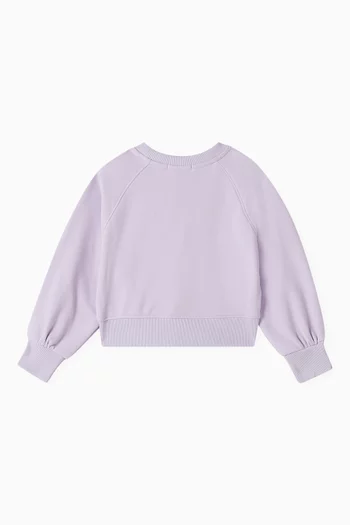 Boxy Logo Sweatshirt in Cotton Terry