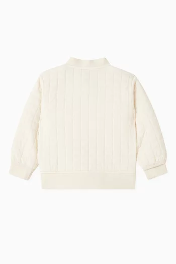 Newborn Quilted Bomber Jacket in Crinkle-nylon