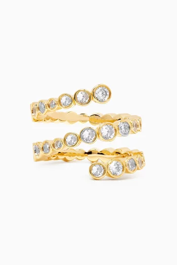 Odette Spiral Ring in 18kt Gold-plated Silver