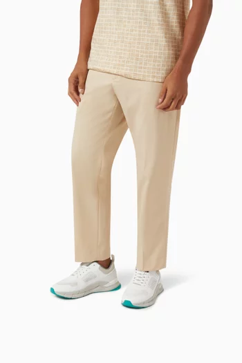 Runner Low Top Sneakers in Mesh & Leather