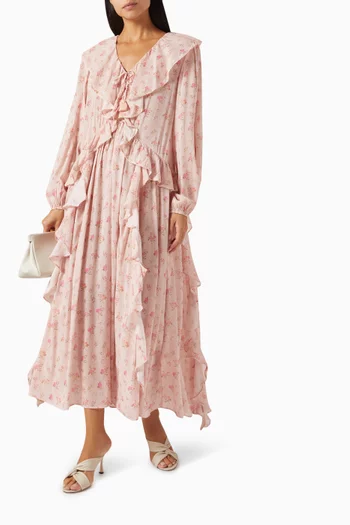 Fleur Floral-print Gown in Organic Cotton Blend