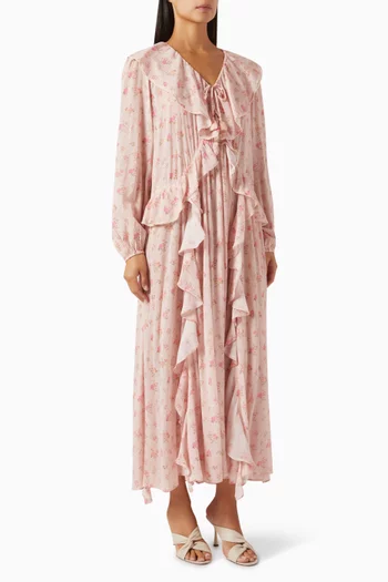 Fleur Floral-print Gown in Organic Cotton Blend