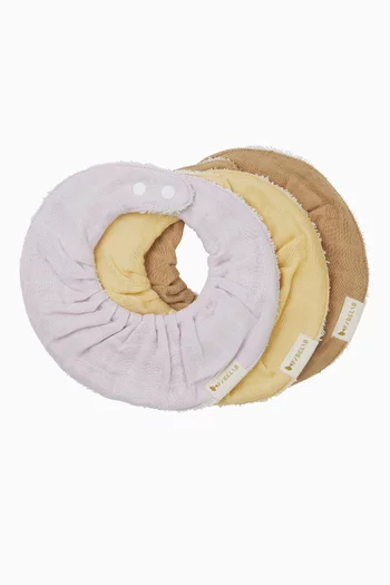 Galaxy Print Muslin cloths, Bibs & Pacifier Strap Gift Set