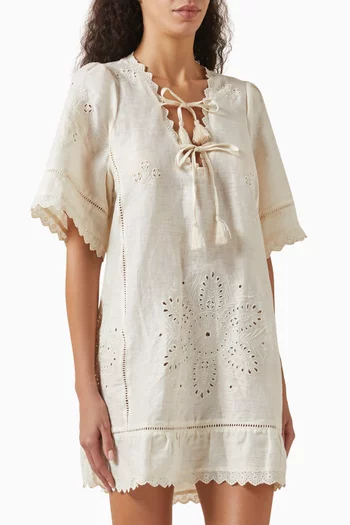 Pfeiffer Mini Dress in Linen