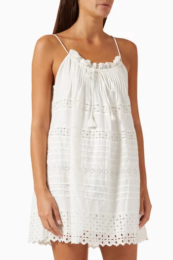 Love in the Afternoon Mini Dress in Cotton Voile