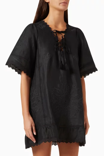 Pfeiffer Mini Dress in Linen