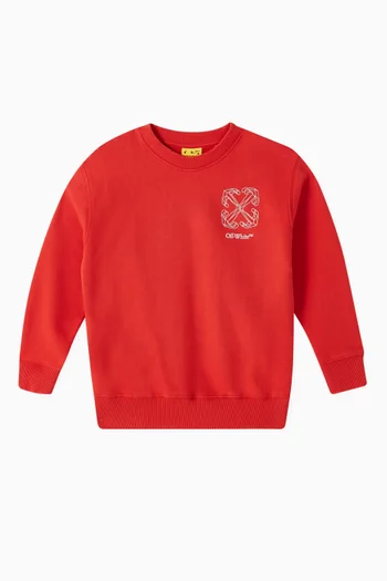 Arrow 3D Crewneck Sweatshirt in Cotton