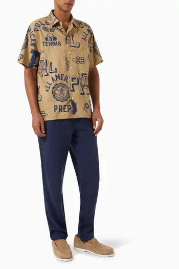 Drawstring Relaxed-fit Pants