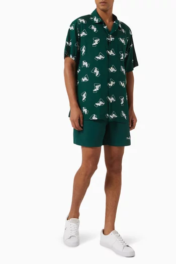 All-over Logo-print Short-sleeve Shirt