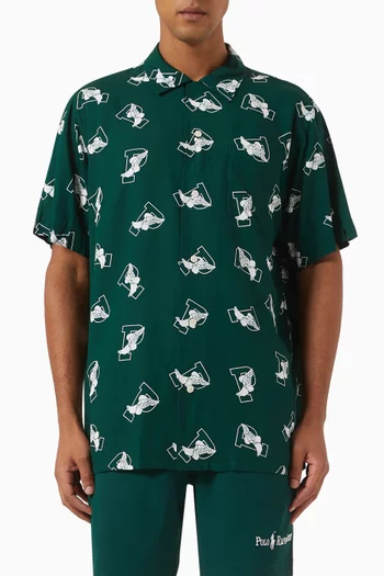 All-over Logo-print Short-sleeve Shirt